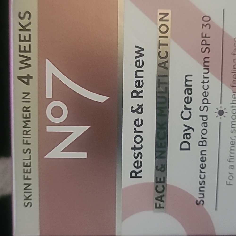 No7 Restore Renew Multi Action Face Neck Day Cream 1.7 oz